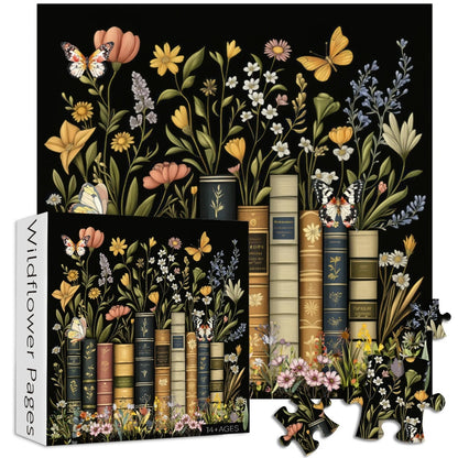 Wildflower Pages Jigsaw Wooden Puzzle 1000 Pieces
