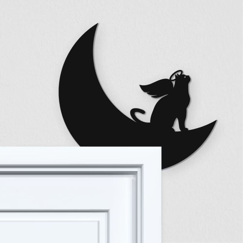Angel Cat Metal Door Topper DT001
