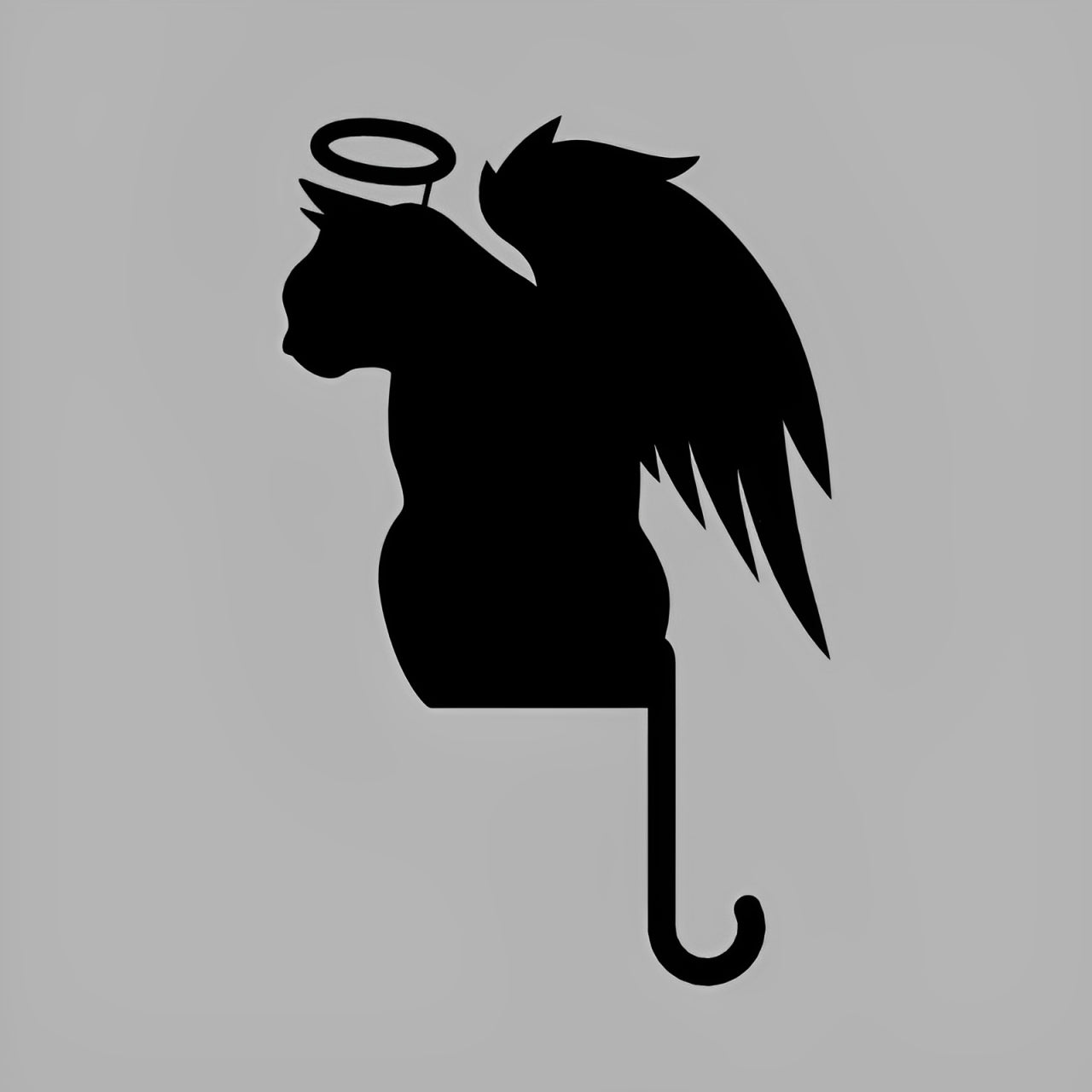 Angel Cat Metal Door Topper DT002