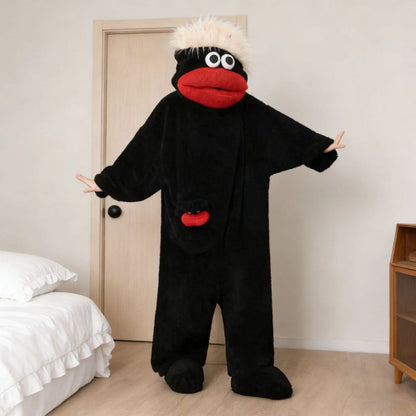 Funny Monster Hooded Fleece Robe