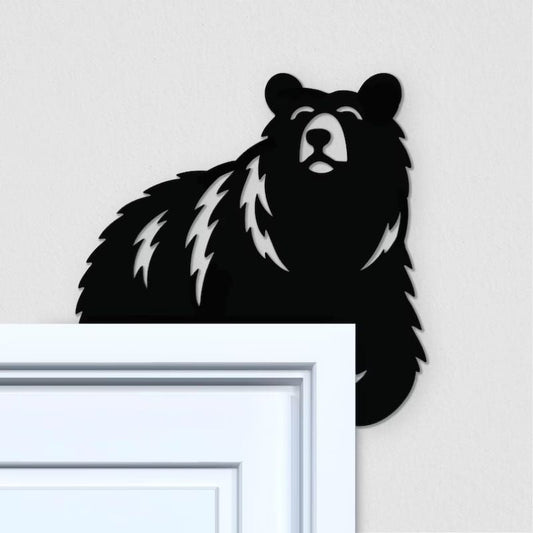 Bear Metal Door Topper DT066