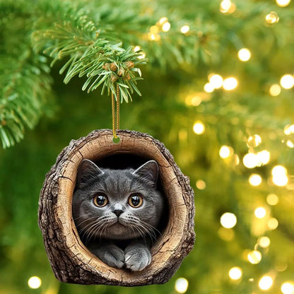 Russian Blue Cat - Animal Christmas Ornament CH057