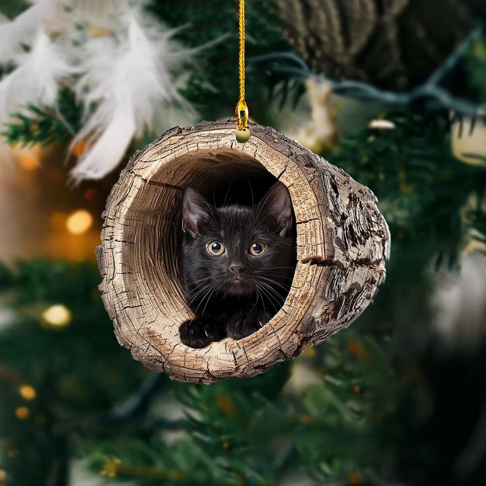 Black Cat - Animal Christmas Ornament CH065