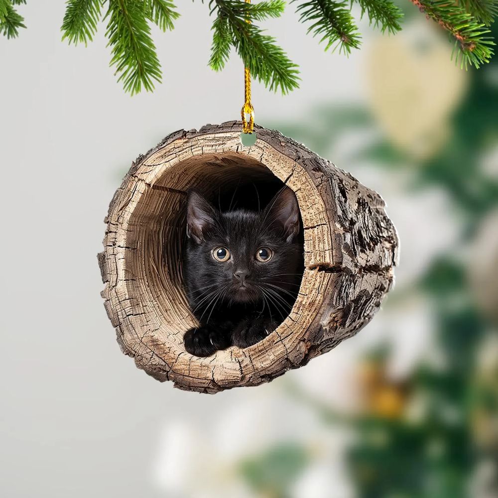 Black Cat - Animal Christmas Ornament CH065