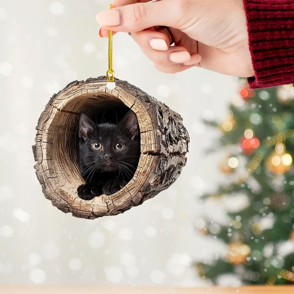 Black Cat - Animal Christmas Ornament CH065