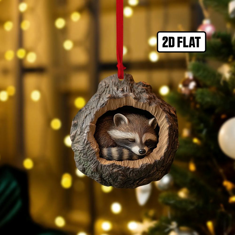 Raccoon - Animal Christmas Ornament CH066