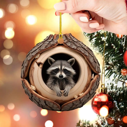 Raccoon - Animal Christmas Ornament CH070