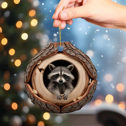Raccoon - Animal Christmas Ornament CH070