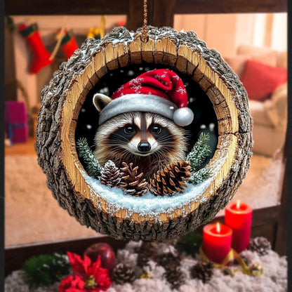 Raccoon - Animal Christmas Ornament CH078
