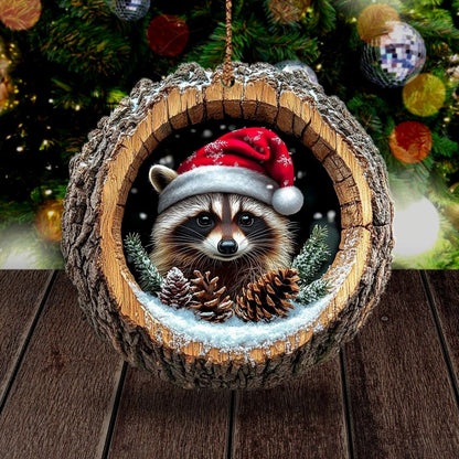 Raccoon - Animal Christmas Ornament CH078