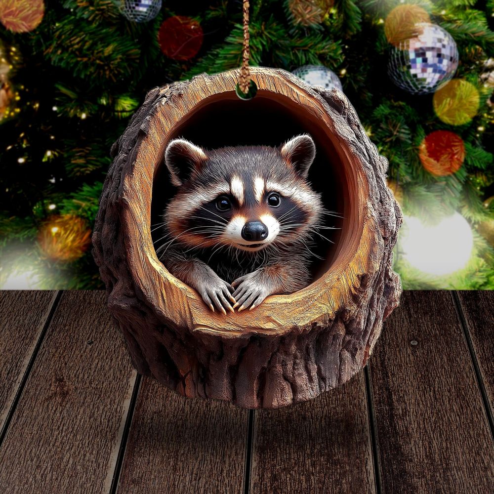 Raccoon - Animal Christmas Ornament CH080