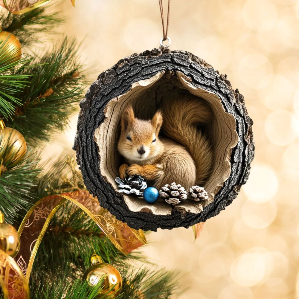 Squirrel - Animal Christmas Ornament CH124