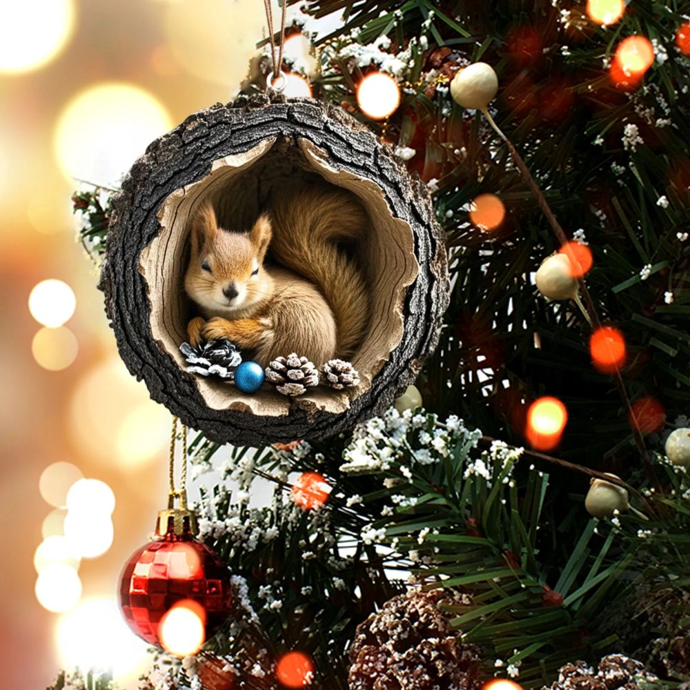 Squirrel - Animal Christmas Ornament CH124