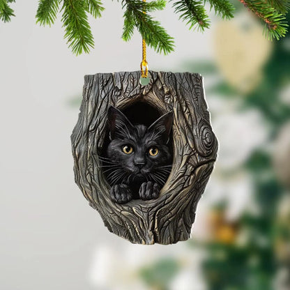 Black Cat - Animal Christmas Ornament CH132
