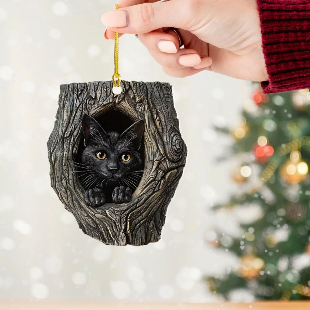 Black Cat - Animal Christmas Ornament CH132
