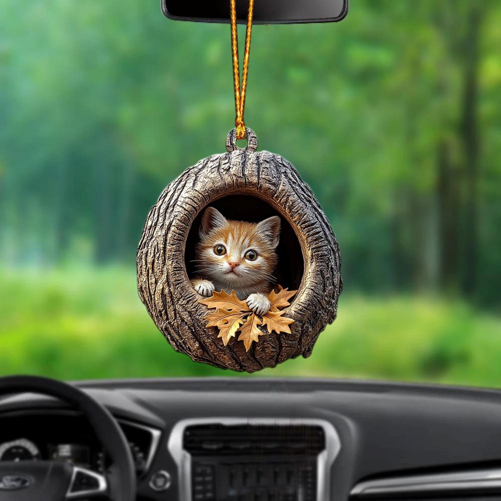 Orange Cat - Animal Christmas Ornament CH135