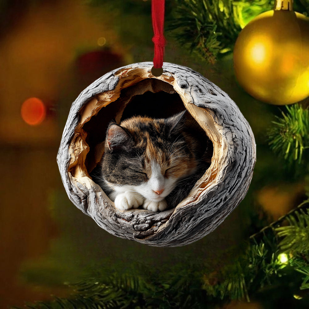 Calico Cat - Animal Christmas Ornament CH241