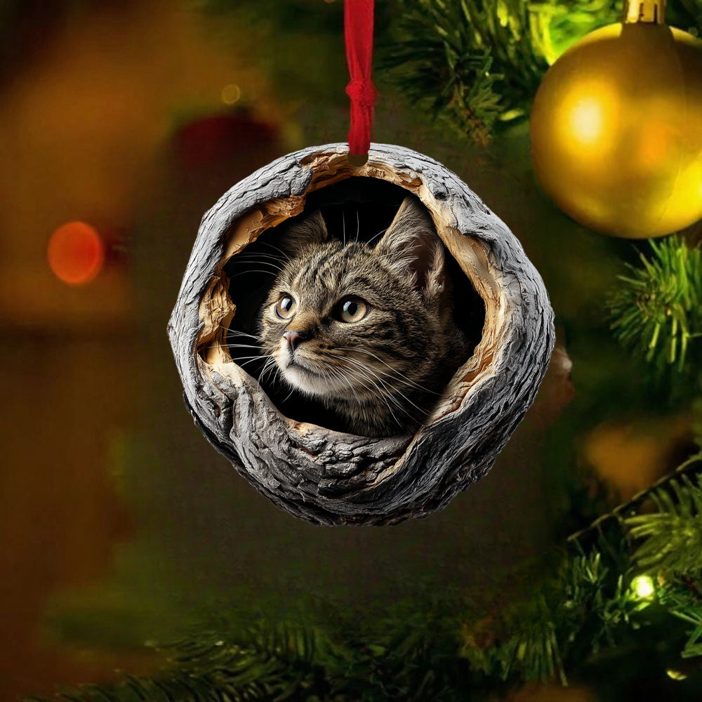 Tabby Cat - Animal Christmas Ornament CH265
