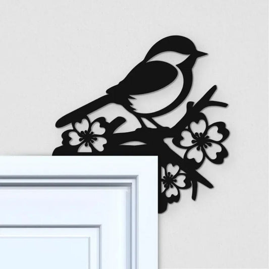 Chickadee Metal Door Topper DT027