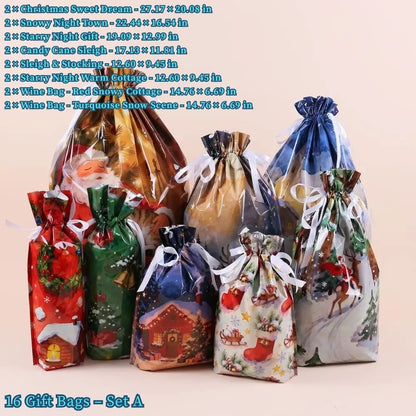 Christmas Gift Bags & Tags Set