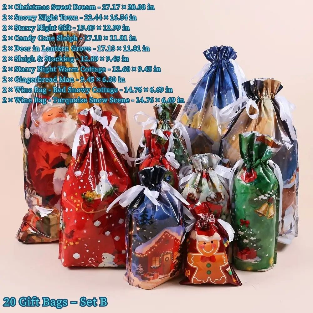 Christmas Gift Bags & Tags Set