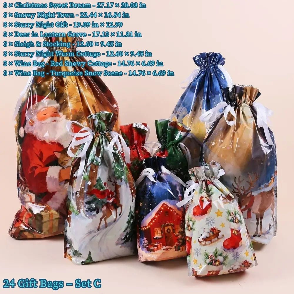 Christmas Gift Bags & Tags Set