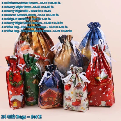 Christmas Gift Bags & Tags Set