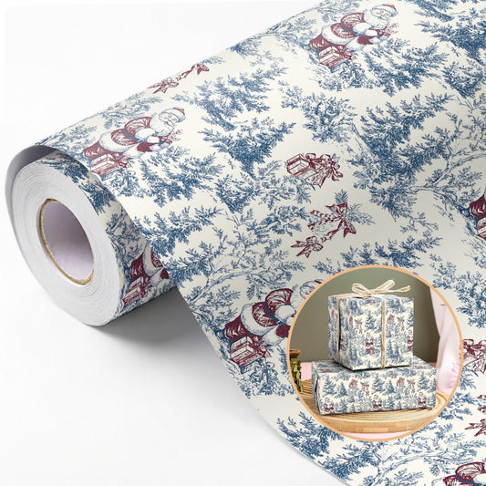 Christmas Gift Wrapping Paper Roll – Christmas Tree With Santa 16.5ft - WP003