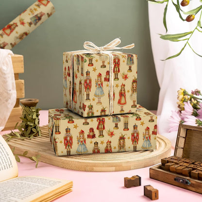 Christmas Gift Wrapping Paper Roll – Vintage Nutcracker 16.5ft - WP009