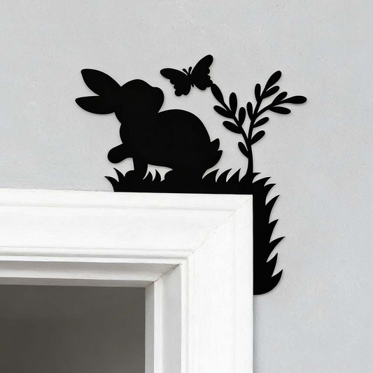 Easter Rabbit Metal Door Topper DT057