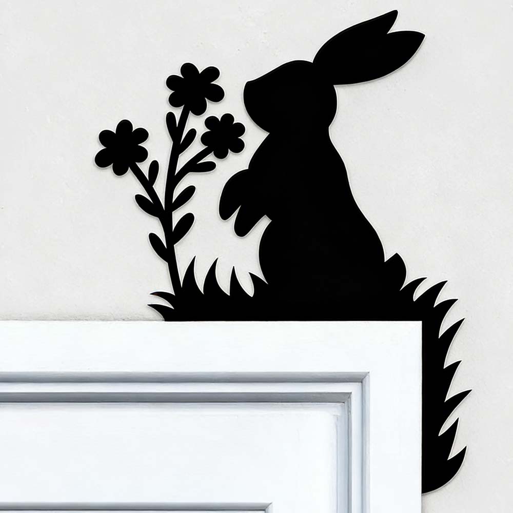 Easter Rabbit Metal Door Topper DT056