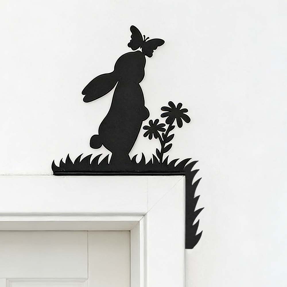 Easter Rabbit Metal Door Topper DT055