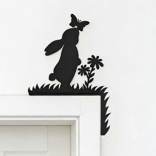 Easter Rabbit Metal Door Topper DT055