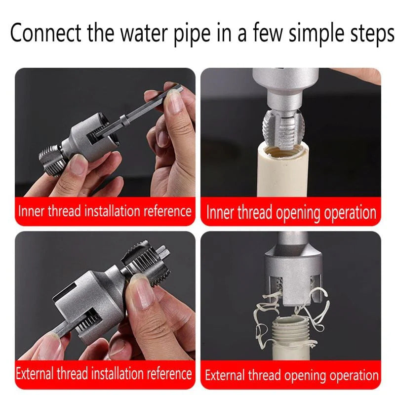 Integrated Internal & External Pipe Threading Tool