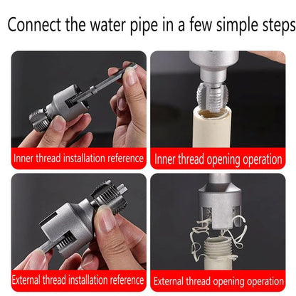 Integrated Internal & External Pipe Threading Tool