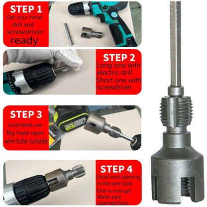 Integrated Internal & External Pipe Threading Tool