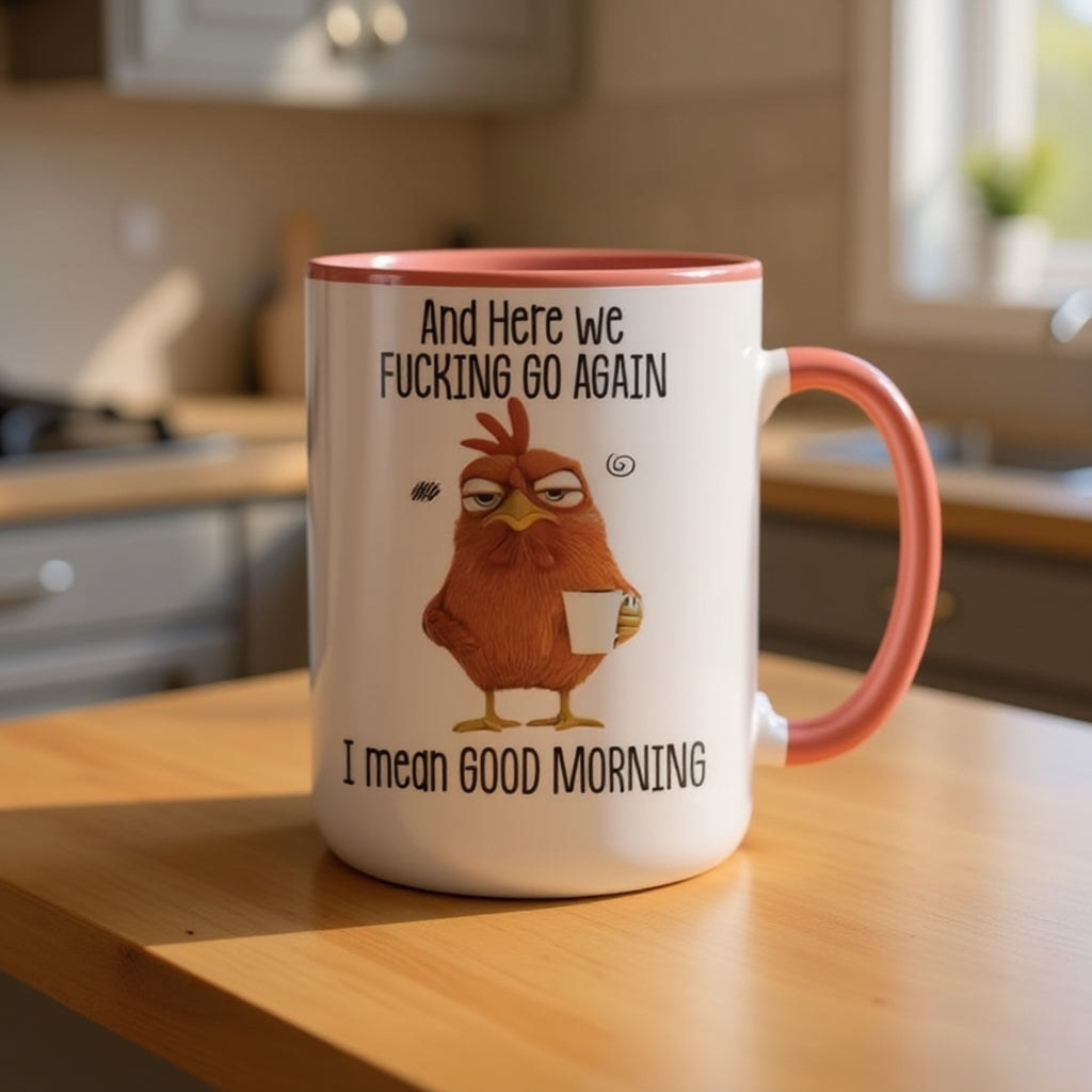 Funny Mug – And Here We F*cking Go Again… I Mean Good Morning Coffee Mug