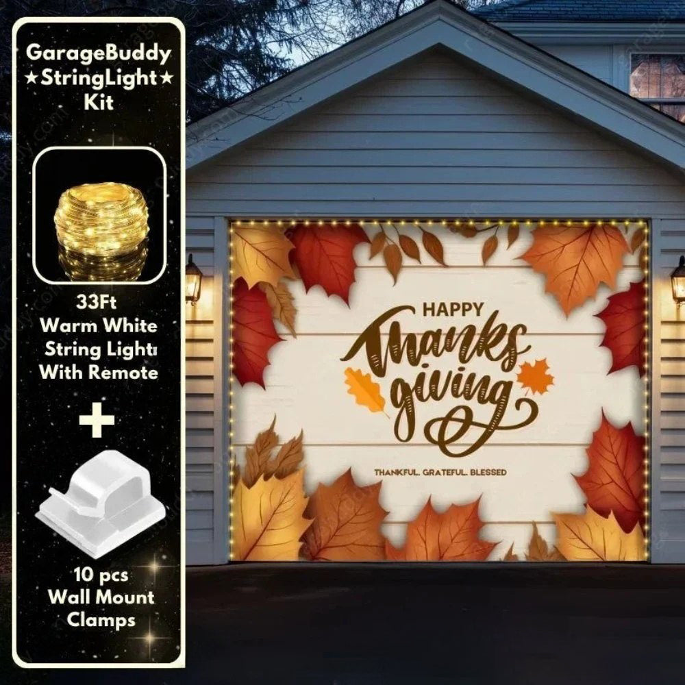 Happy Thanksgiving Festive Garage Door Covers D481