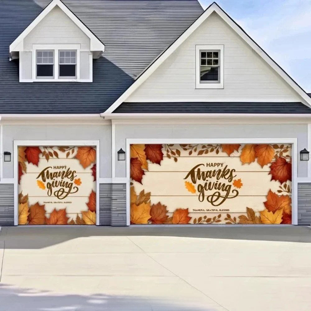 Happy Thanksgiving Festive Garage Door Covers D481