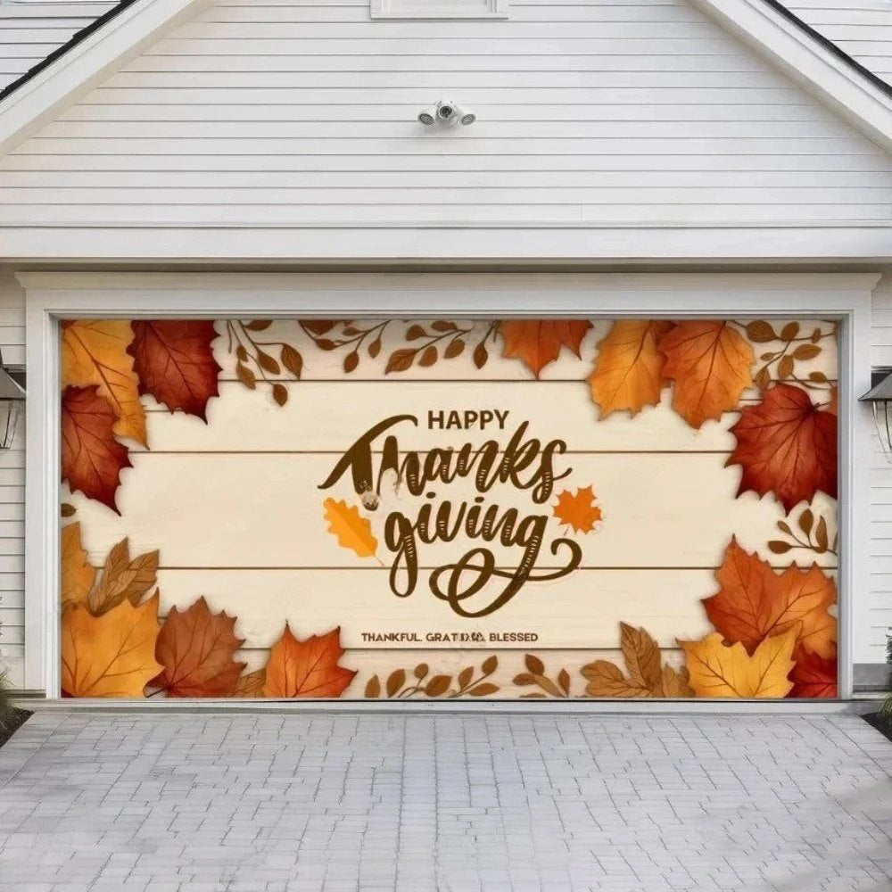 Happy Thanksgiving Festive Garage Door Covers D481