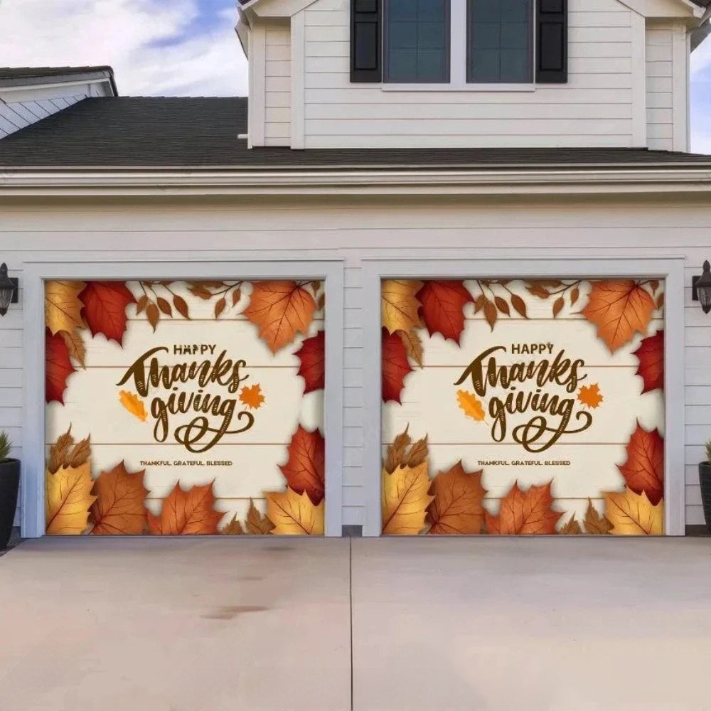 Happy Thanksgiving Festive Garage Door Covers D481