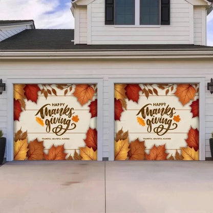 Happy Thanksgiving Festive Garage Door Covers D481