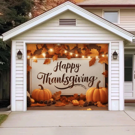 Happy Thanksgiving (B) Festive Garage Door Cover D482