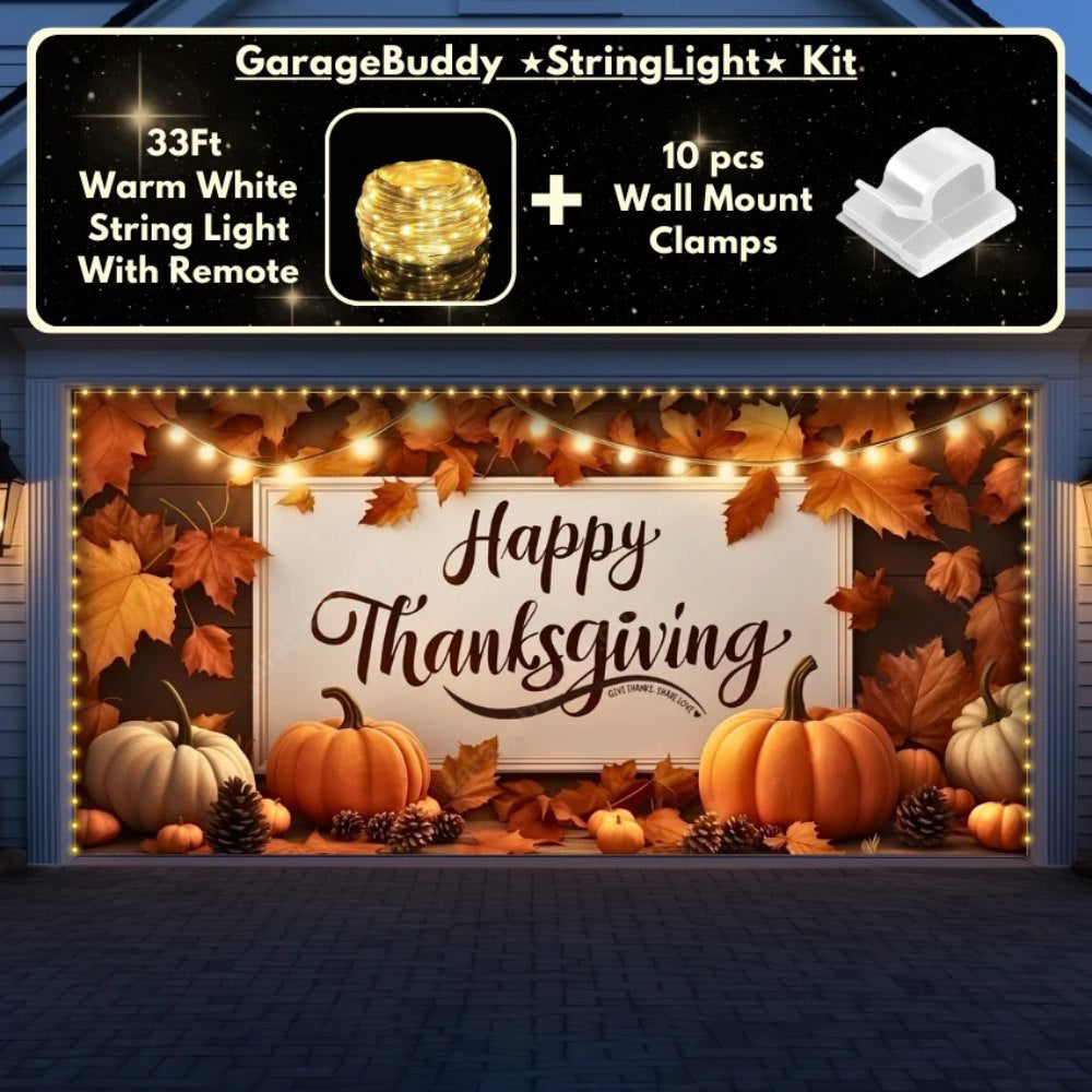 Happy Thanksgiving (B) Festive Garage Door Cover D482