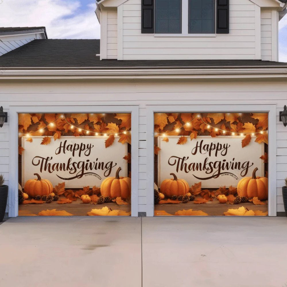Happy Thanksgiving (B) Festive Garage Door Cover D482