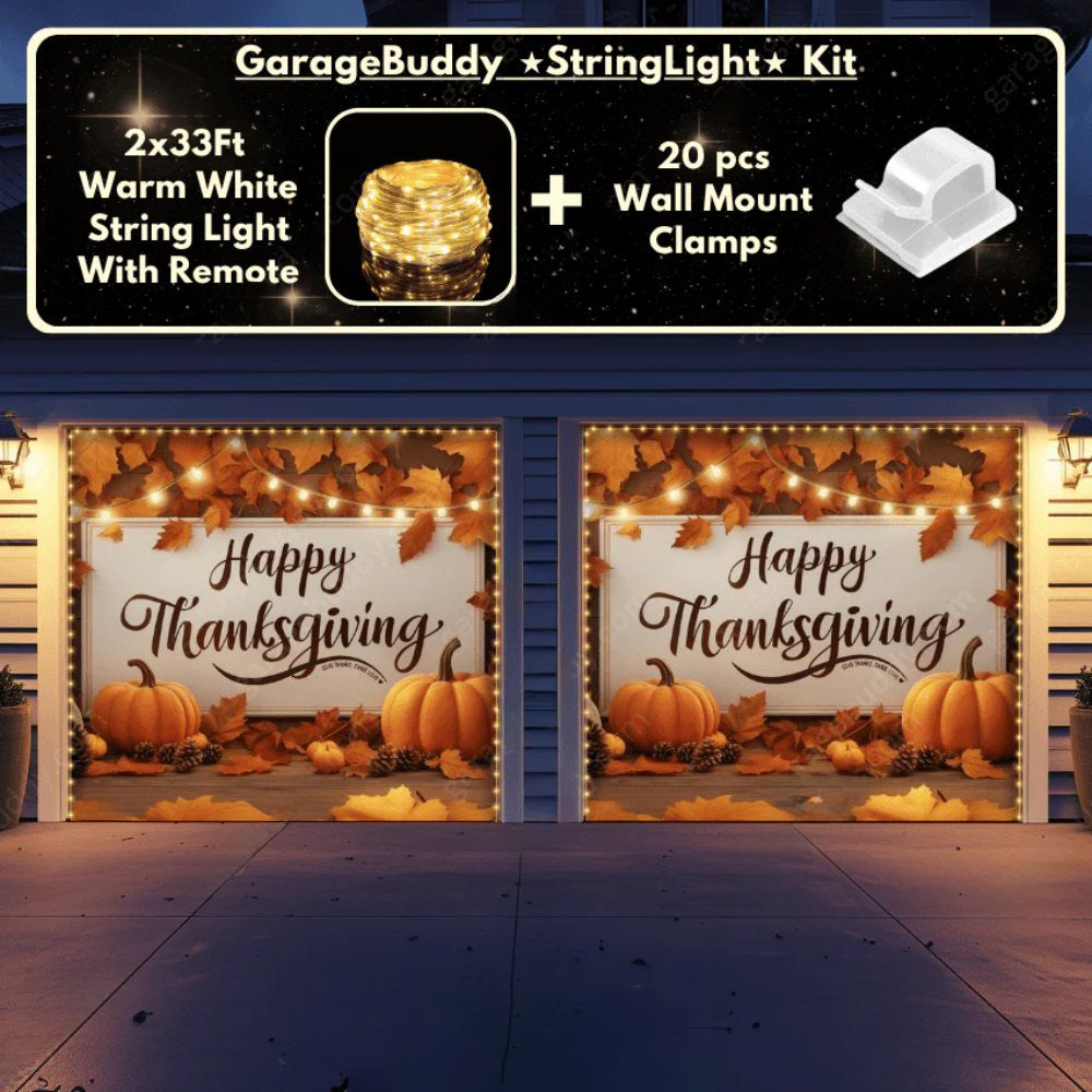 Happy Thanksgiving (B) Festive Garage Door Cover D482