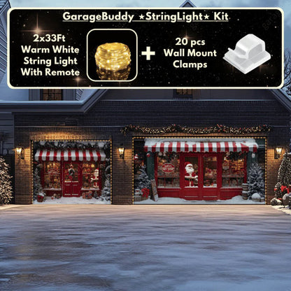 Santa's Toy Shop Christmas Garage Door Covers D483