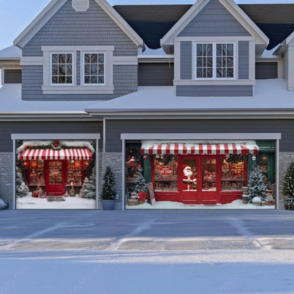 Santa's Toy Shop Christmas Garage Door Covers D483