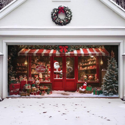 Santa's Toy Shop Christmas Garage Door Covers D483