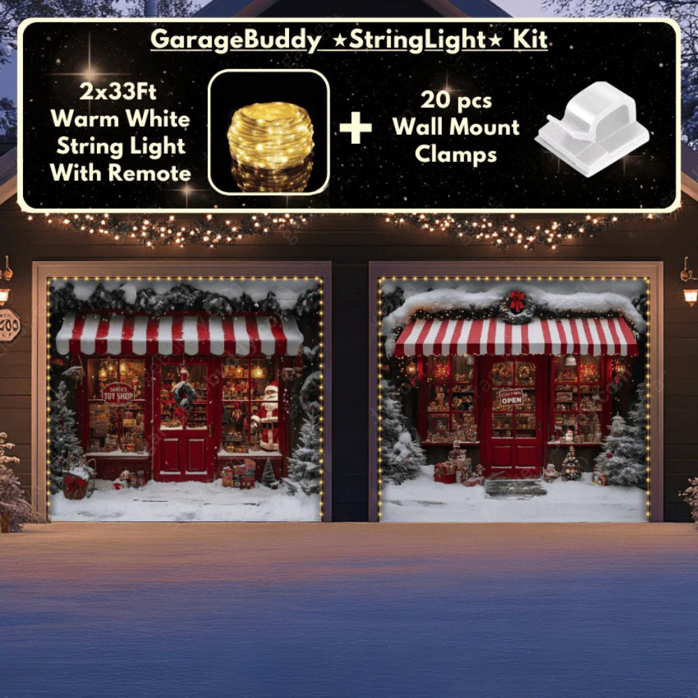 Santa's Toy Shop Christmas Garage Door Covers D483